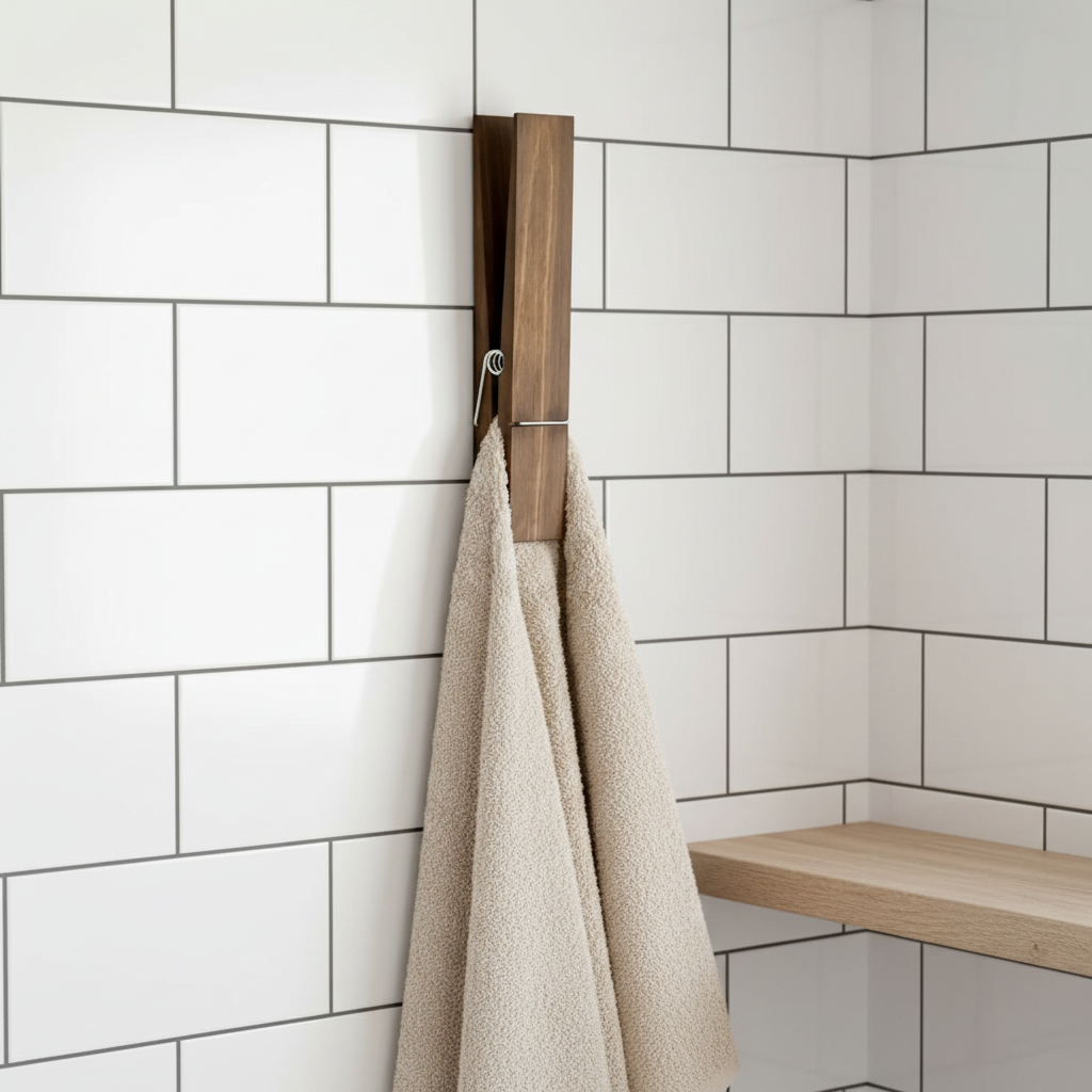 Wooden Towel Holder for Wall Mounting