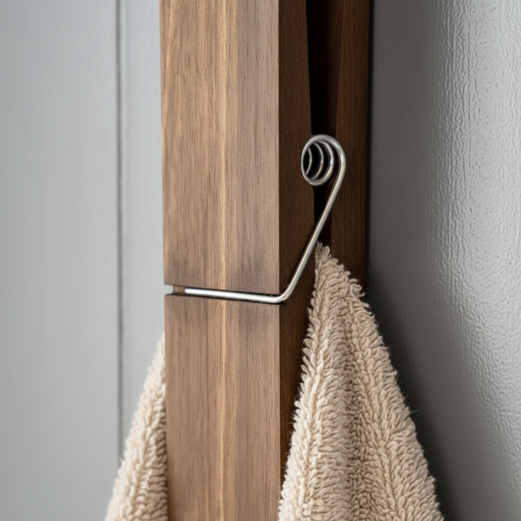 Wooden Towel Holder for Wall Mounting