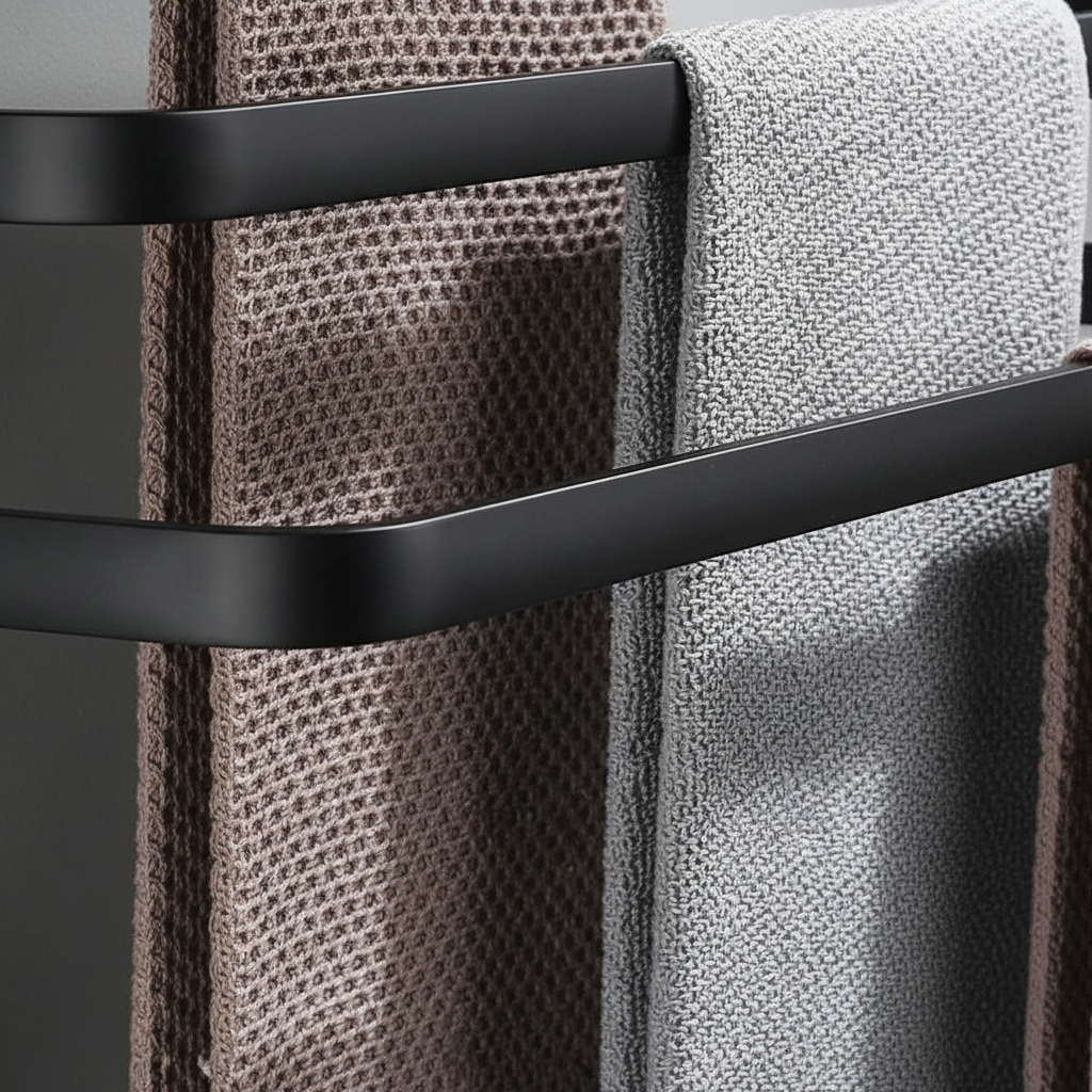 Metal Towel Rack for Wall Installation - Space-Saving Design