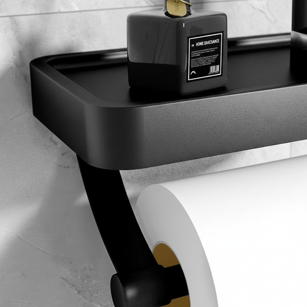 Toilet Paper Holder for Wall Mounting - Roll Dock Design