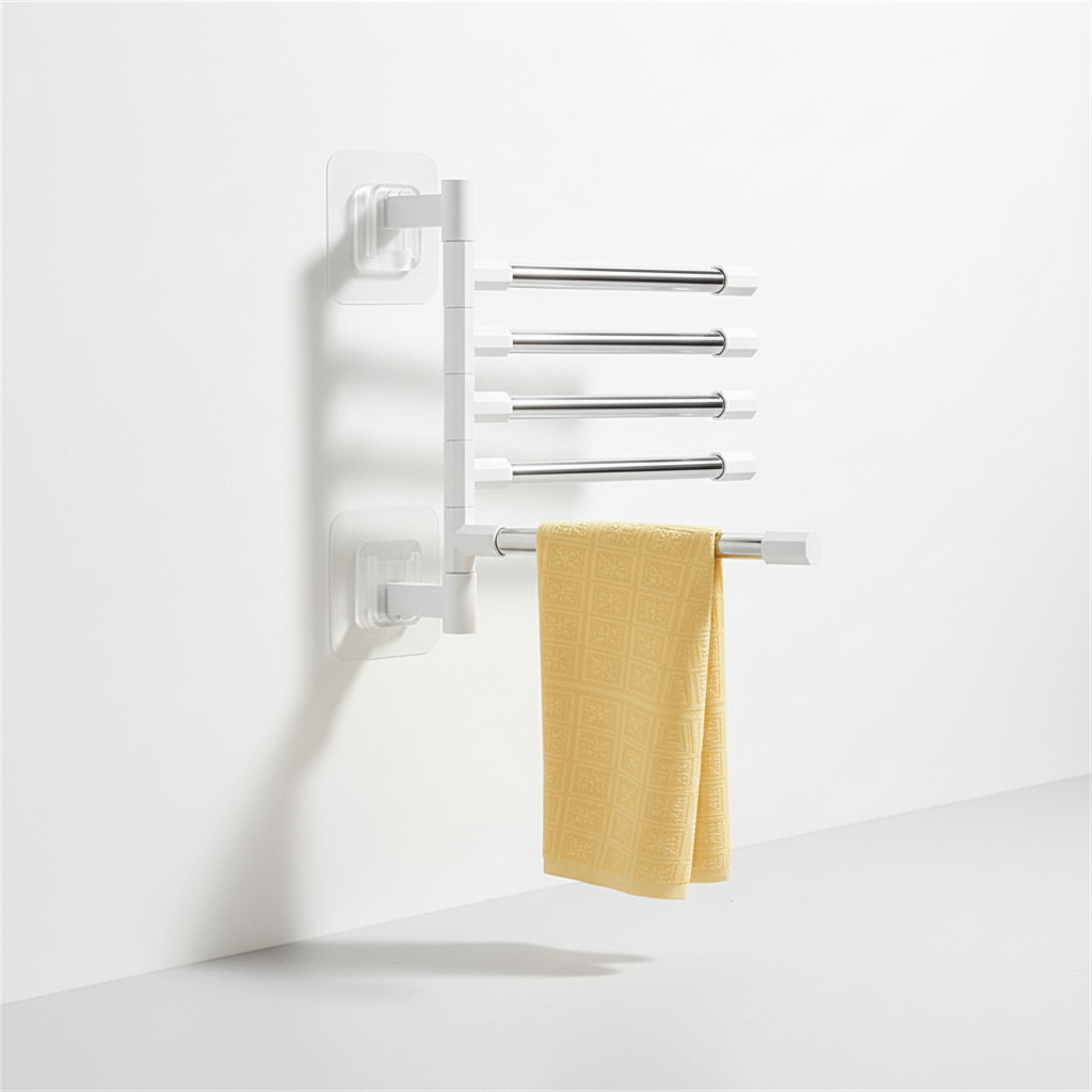 Swivel Towel Rack for Wall Mounting - Bathroom Organizer