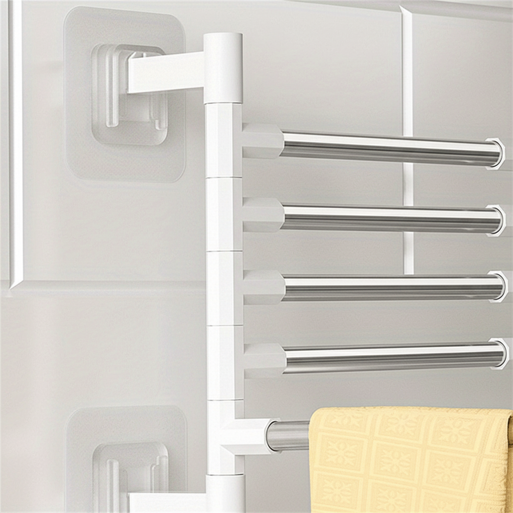 Swivel Towel Rack for Wall Mounting - Bathroom Organizer