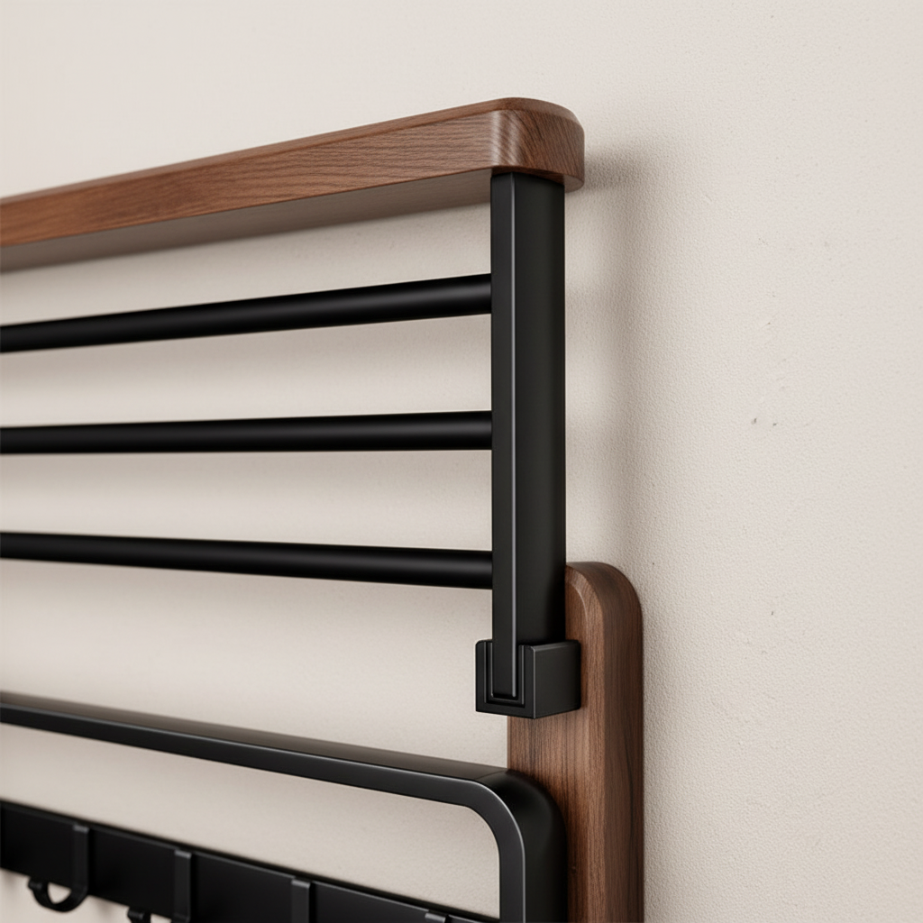 Wooden Towel Rack for Wall Installation
