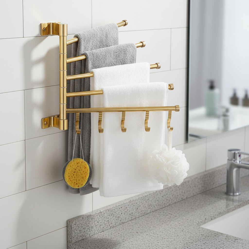 Towel Lattice - Triple Arm Design for Wall Mounting