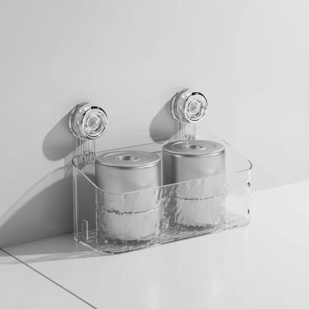 Suction Cup Mounted Wall Shelf - Easy Install Storage Solution