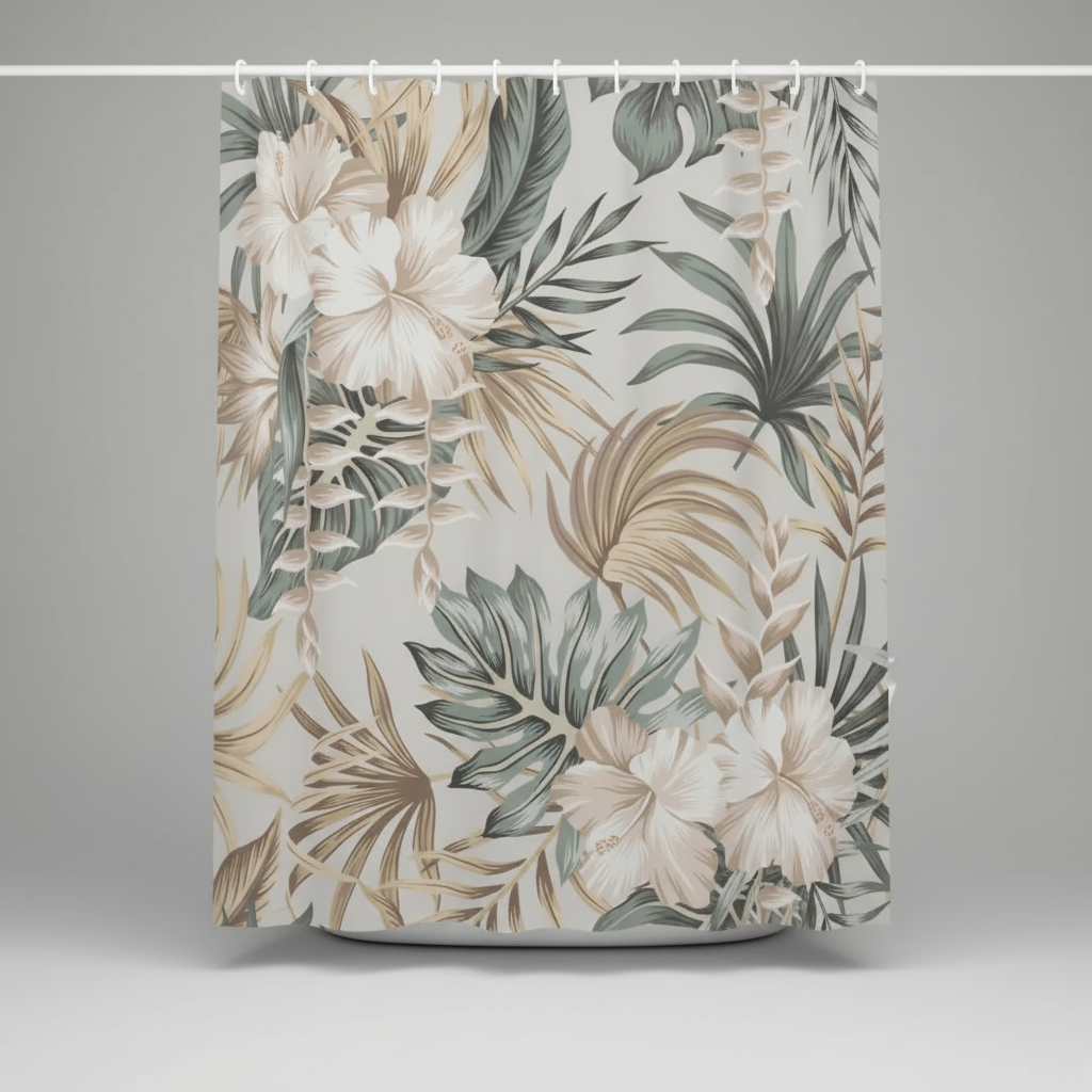 Fabric Shower Curtain - Water-Resistant Design