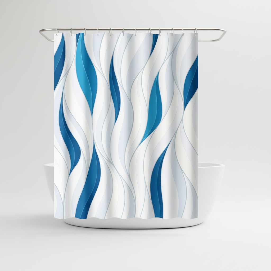 Printed Shower Curtain - Waterproof Design