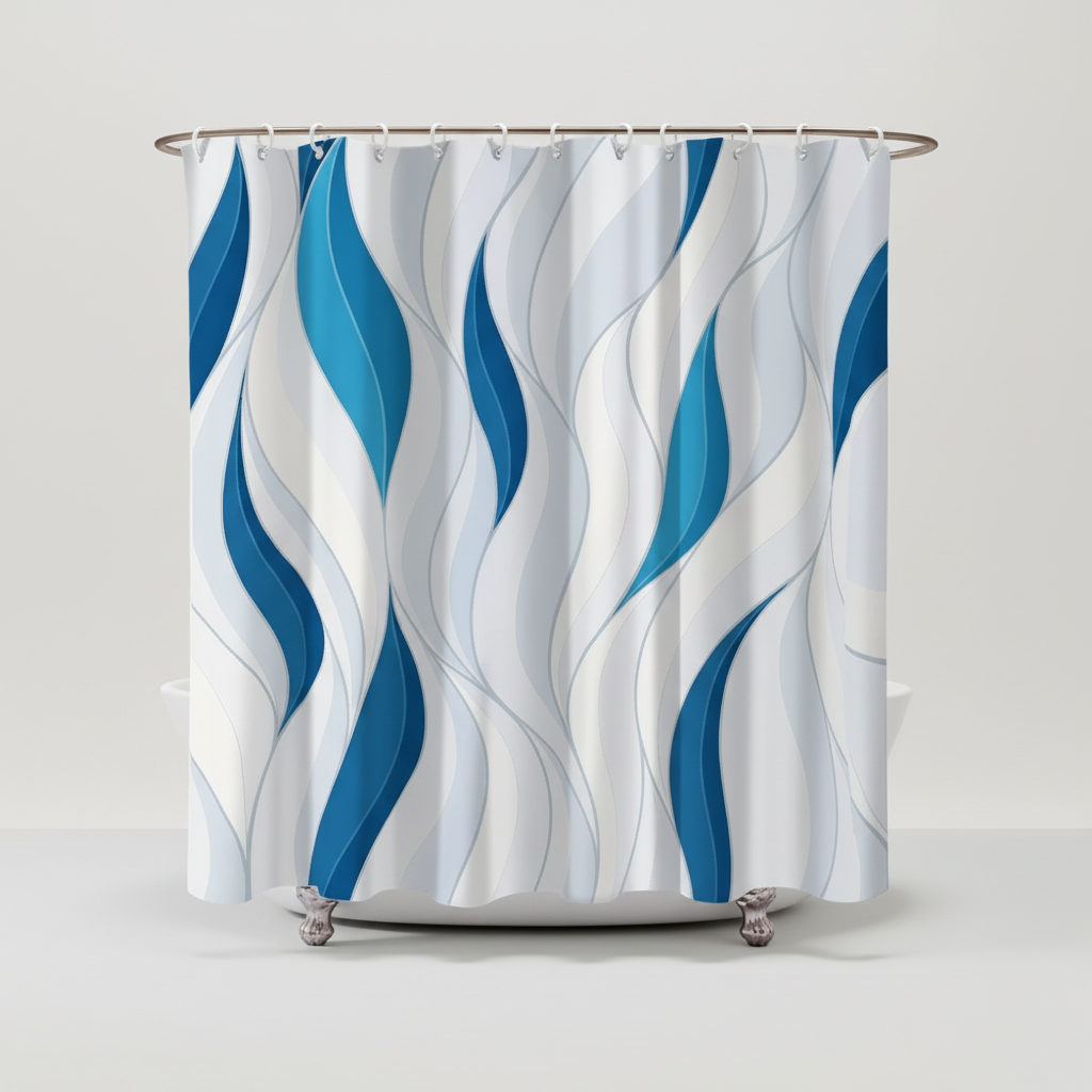 Printed Shower Curtain - Waterproof Design