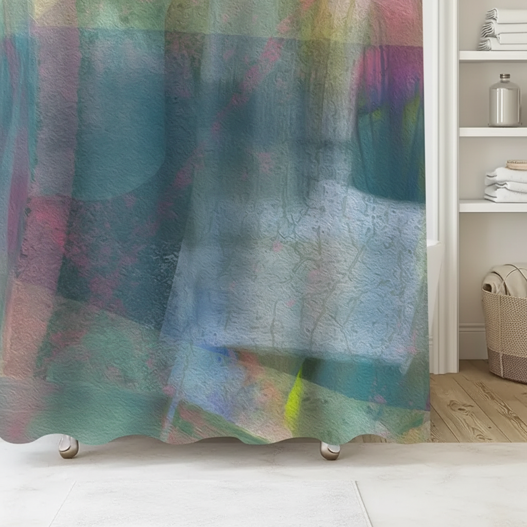 Nebula Pattern Waterproof Shower Curtain made of Polyester