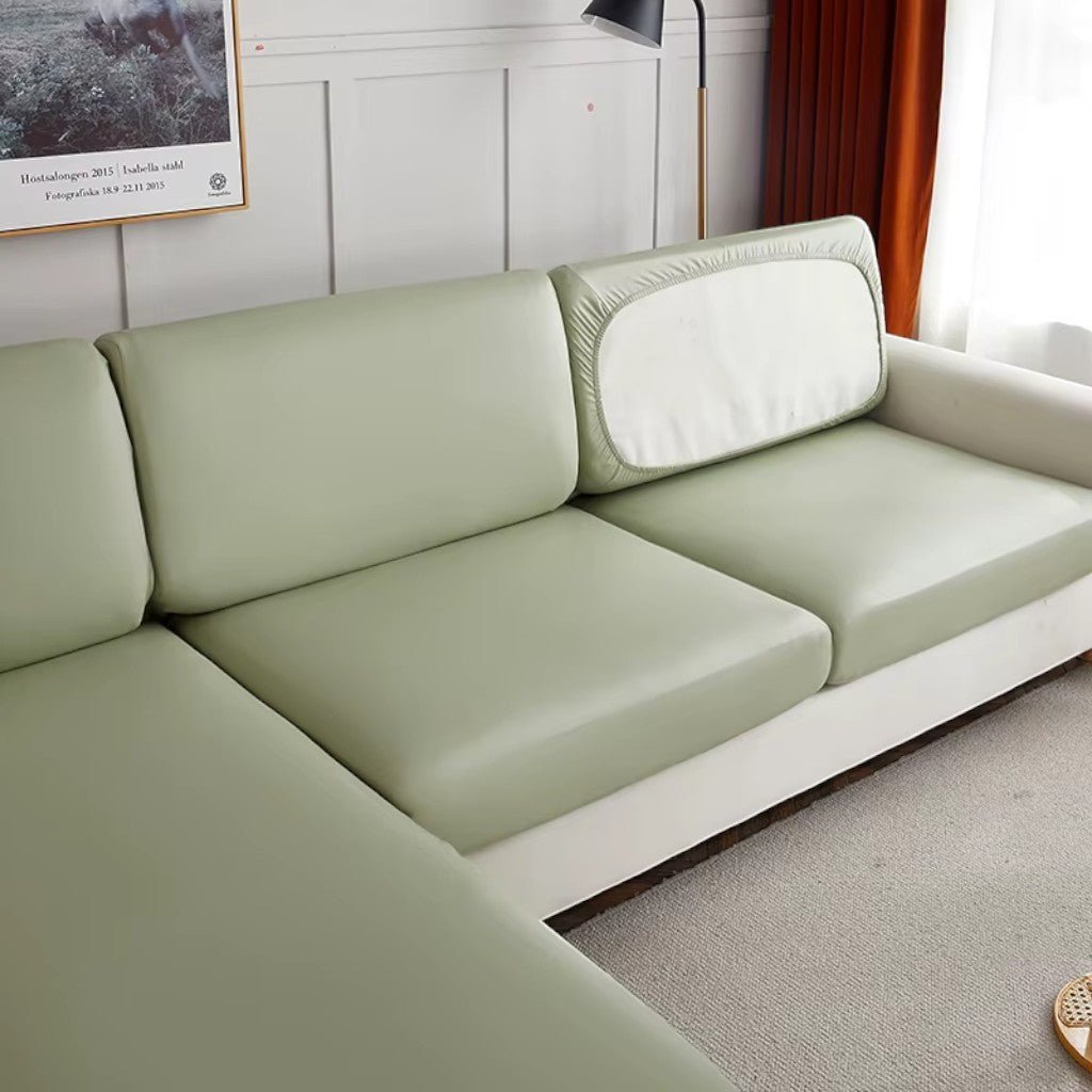 Water-Resistant Sofa Cushion Protector in PU Leather