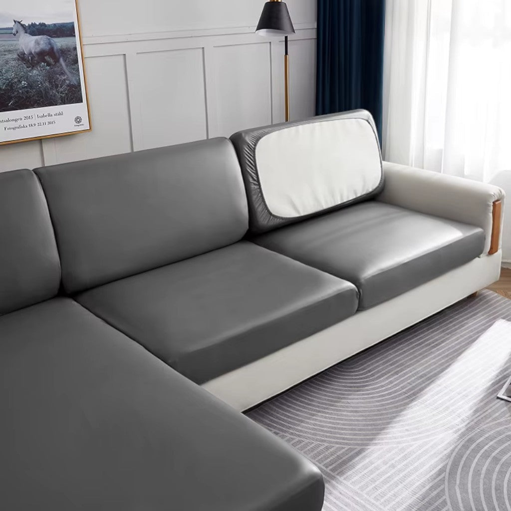 Water-Resistant Sofa Cushion Protector in PU Leather