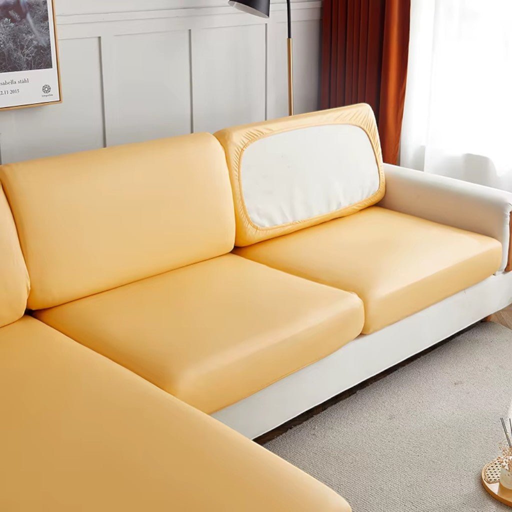 Water-Resistant Sofa Cushion Protector in PU Leather