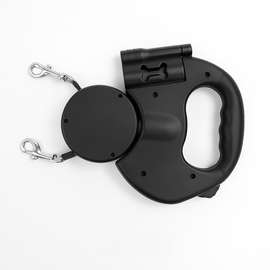 PawFlex | Dual Retractable Dog Leash with 360° Rotation & Safety Features