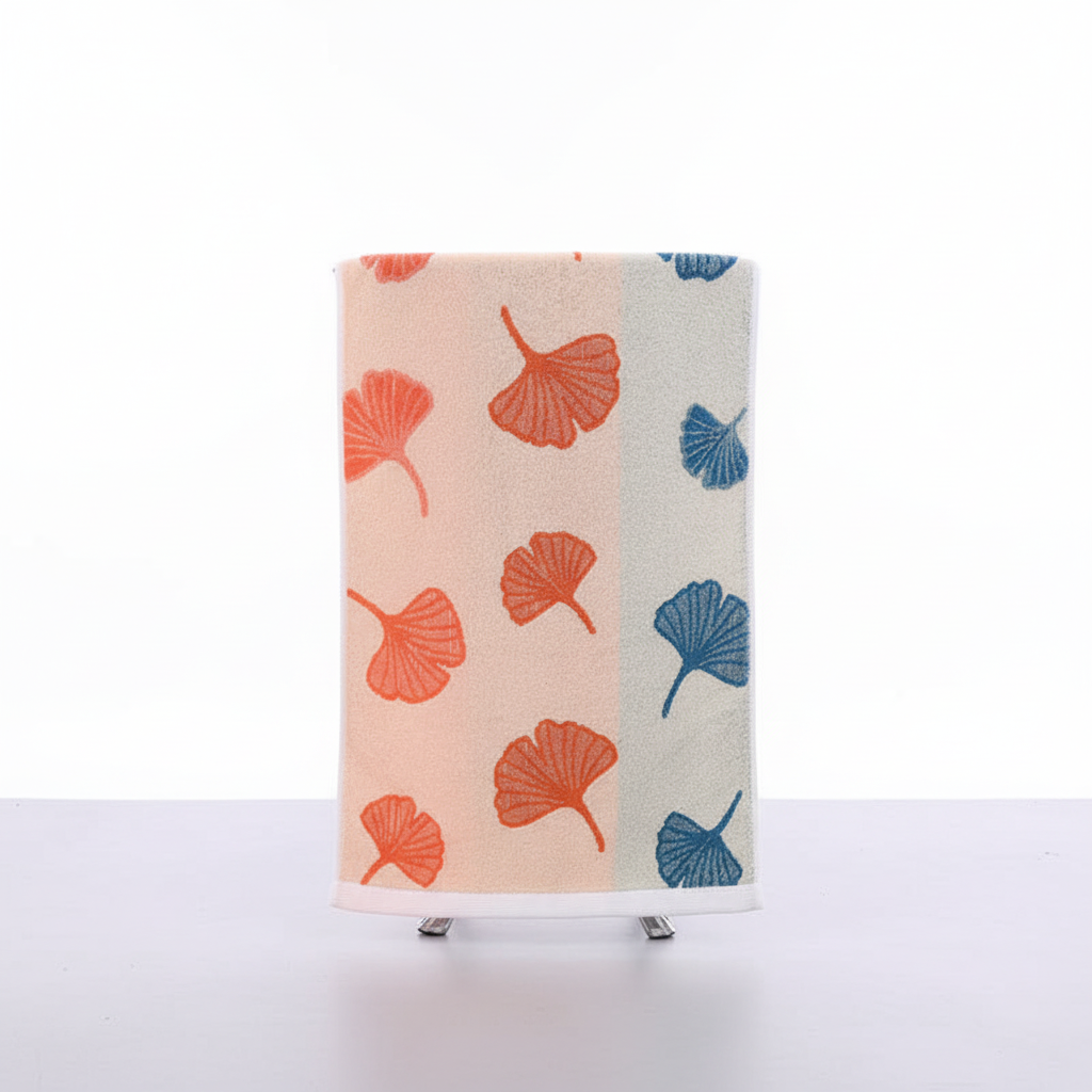 Leaf Pattern Soft Cotton Bath Towel