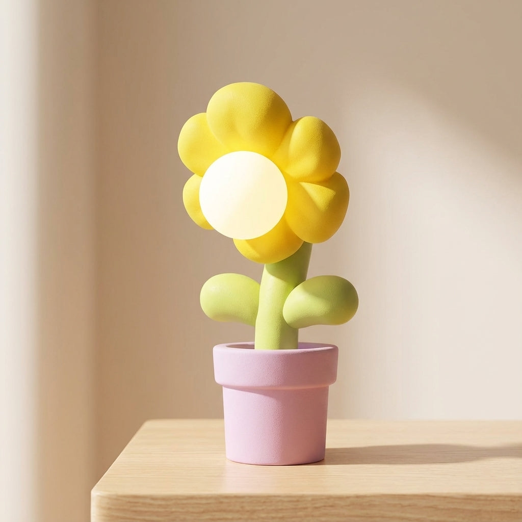 Colorful Floral Table Lamp - Decorative Lighting Fixture