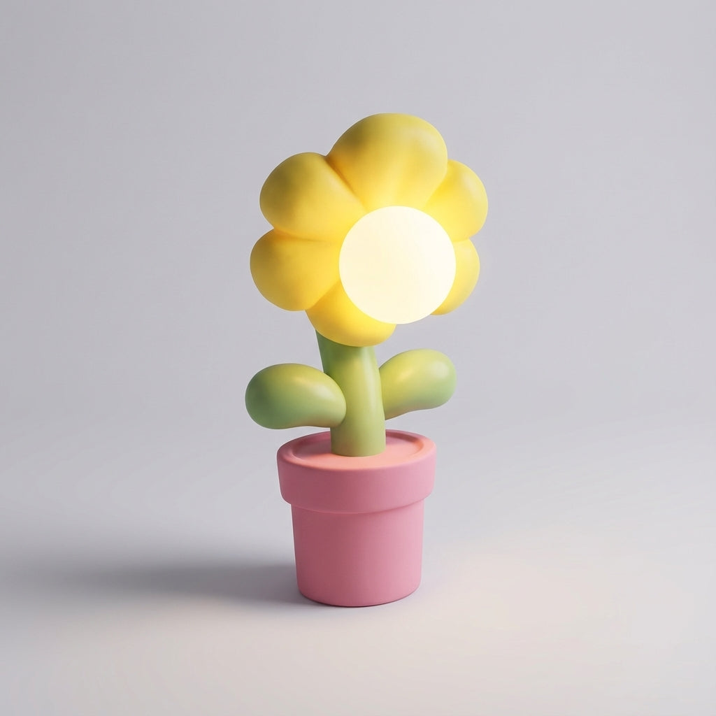 Colorful Floral Table Lamp - Decorative Lighting Fixture