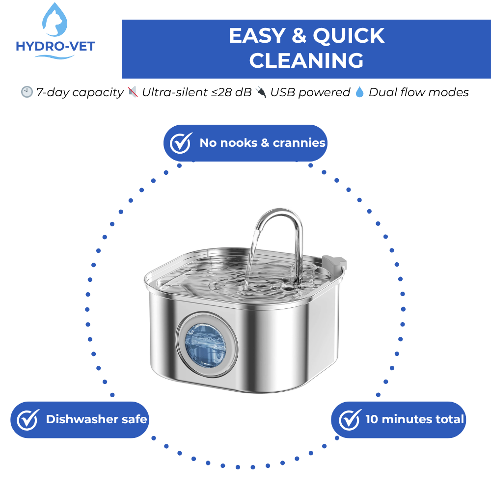 Ultra-Quiet Pet Water Fountain with Enhanced Filtration | 3.2L Capacity