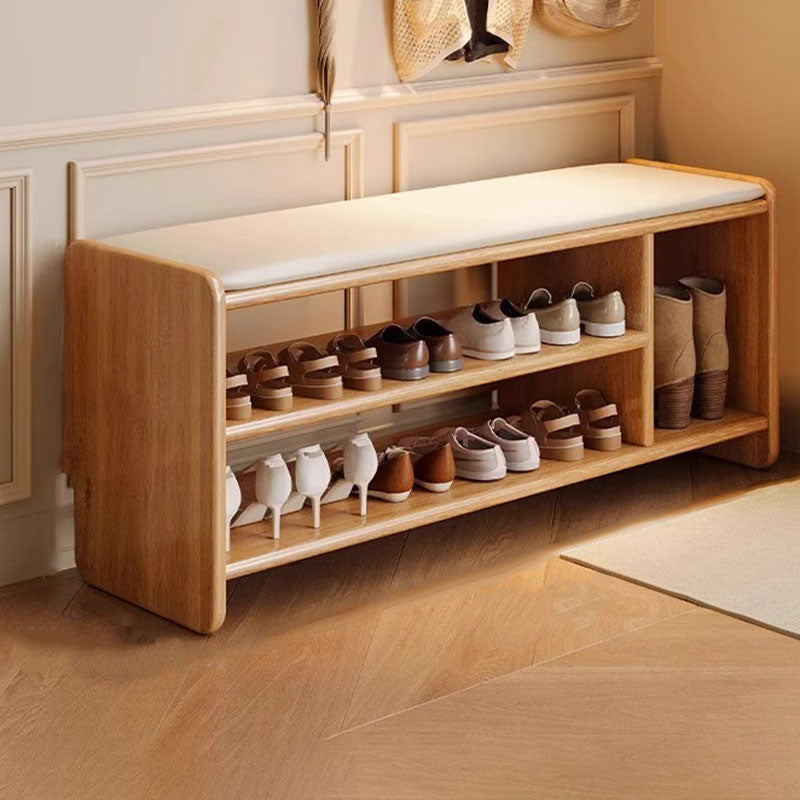 Chic Storage Bench | Modern PU Leather Shoe Organizer
