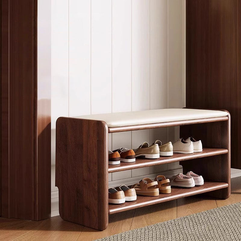 Chic Storage Bench | Modern PU Leather Shoe Organizer