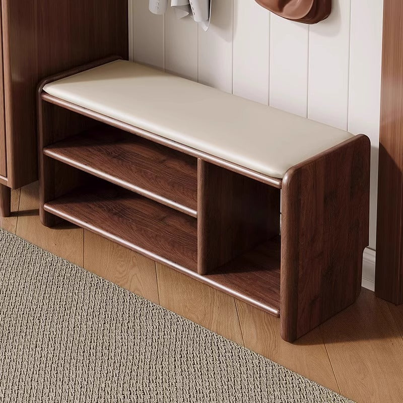 Chic Storage Bench | Modern PU Leather Shoe Organizer
