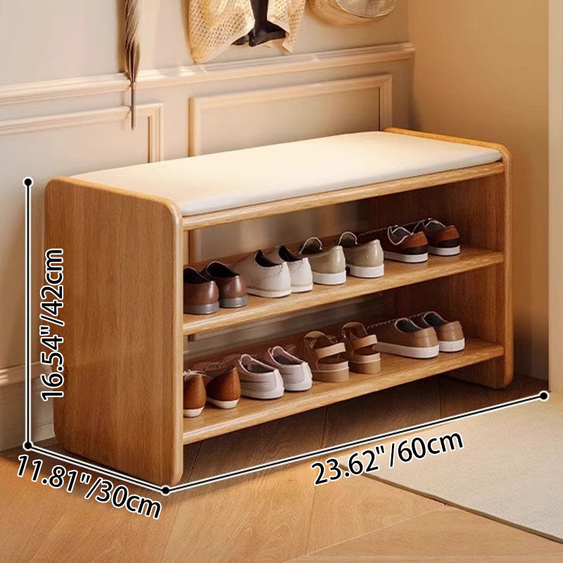 Chic Storage Bench | Modern PU Leather Shoe Organizer