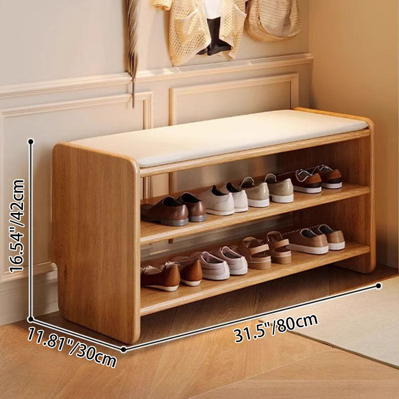 Chic Storage Bench | Modern PU Leather Shoe Organizer