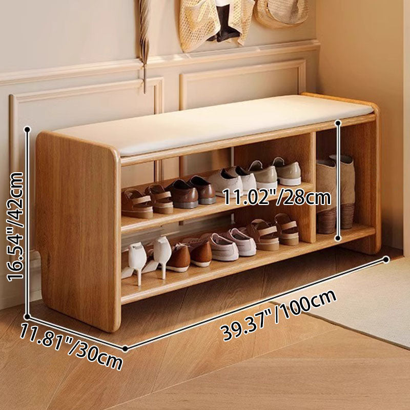Chic Storage Bench | Modern PU Leather Shoe Organizer