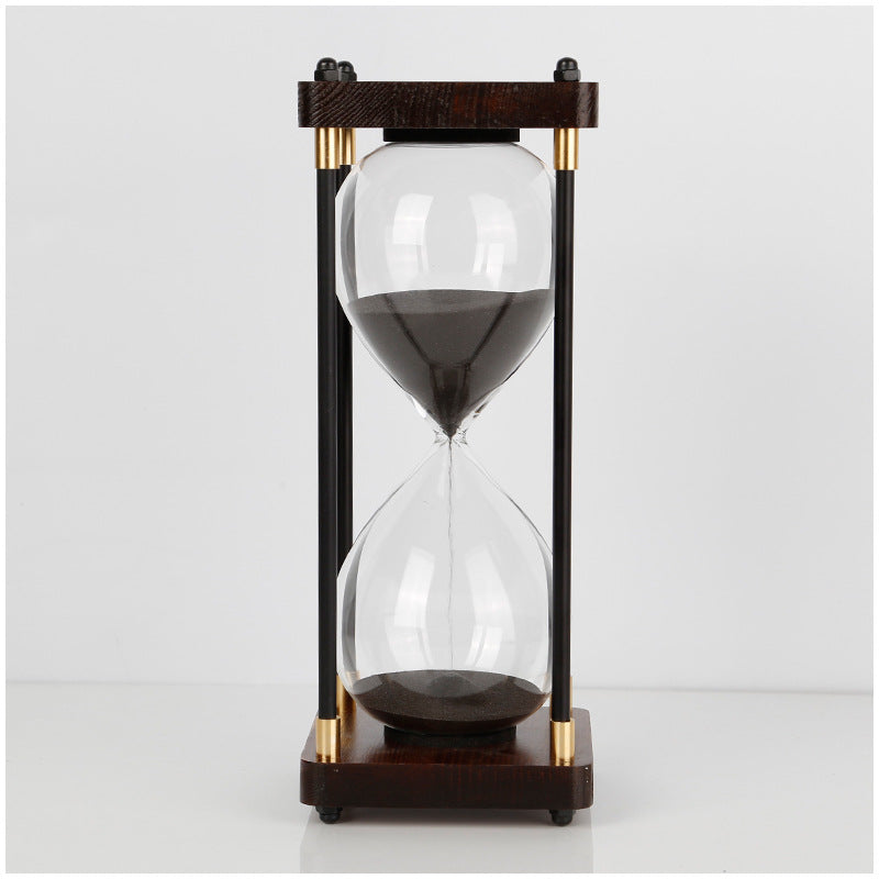 Elegant 60-Minute Sand Timer in Wooden Frame