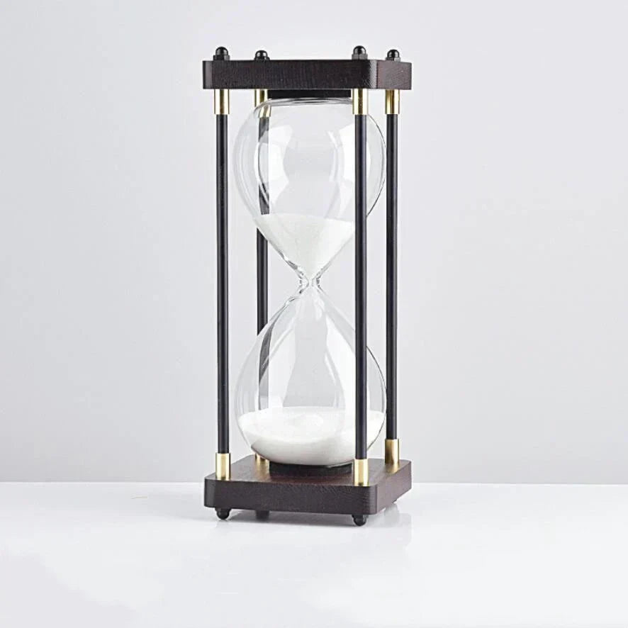 Elegant 60-Minute Sand Timer in Wooden Frame