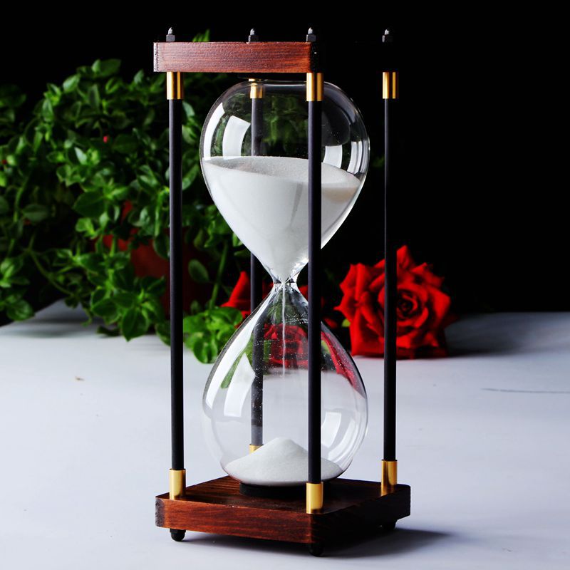 Elegant 60-Minute Sand Timer in Wooden Frame