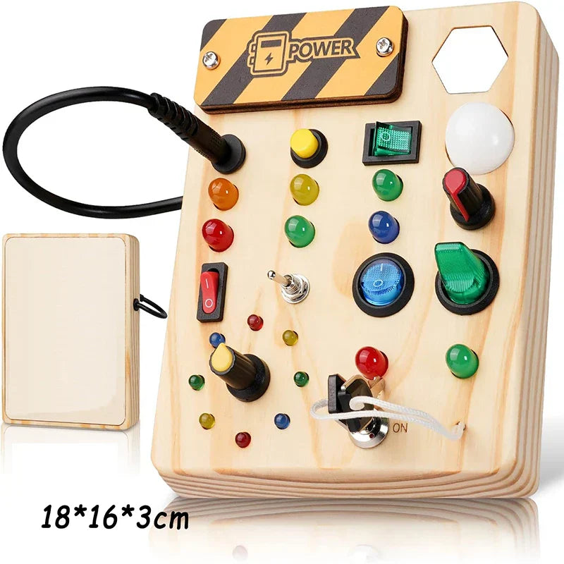 Engaging Wooden Activity Board for Skill Development