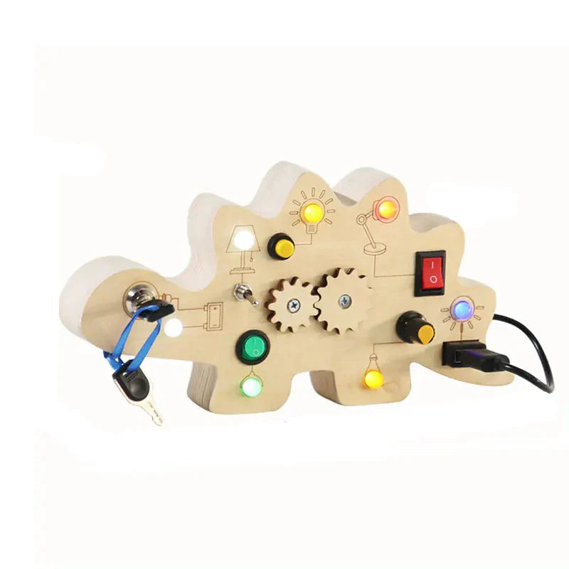Engaging Wooden Activity Board for Skill Development