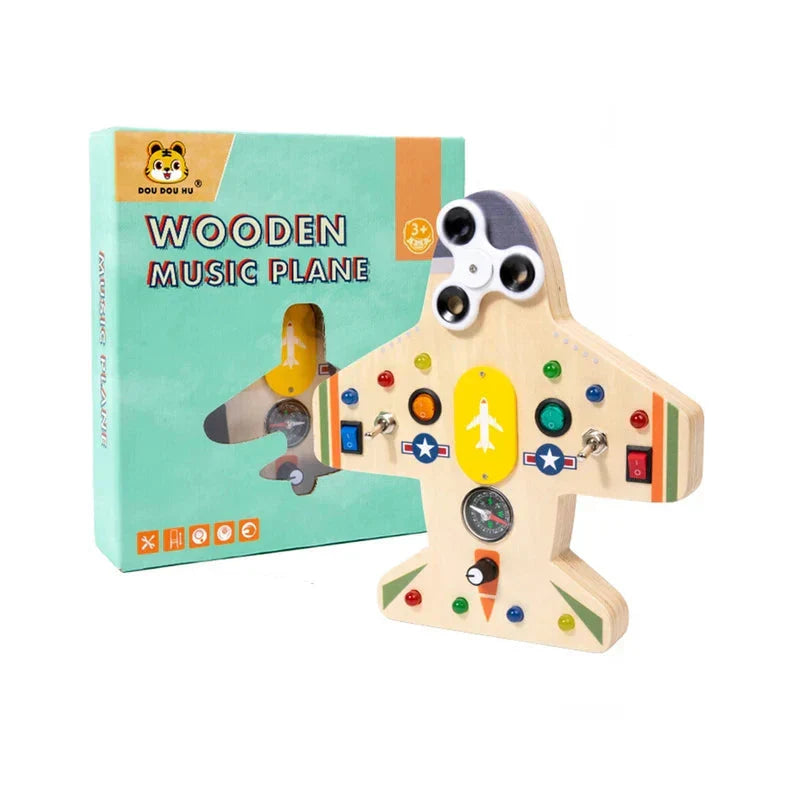 Engaging Wooden Activity Board for Skill Development