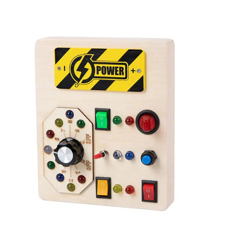 Engaging Wooden Activity Board for Skill Development