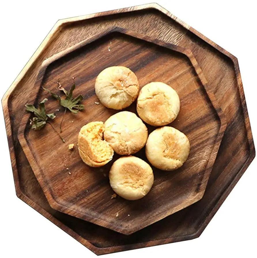 Versatile Square Wooden Serving Tray for Home & Garden