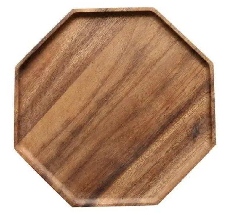 Versatile Square Wooden Serving Tray for Home & Garden