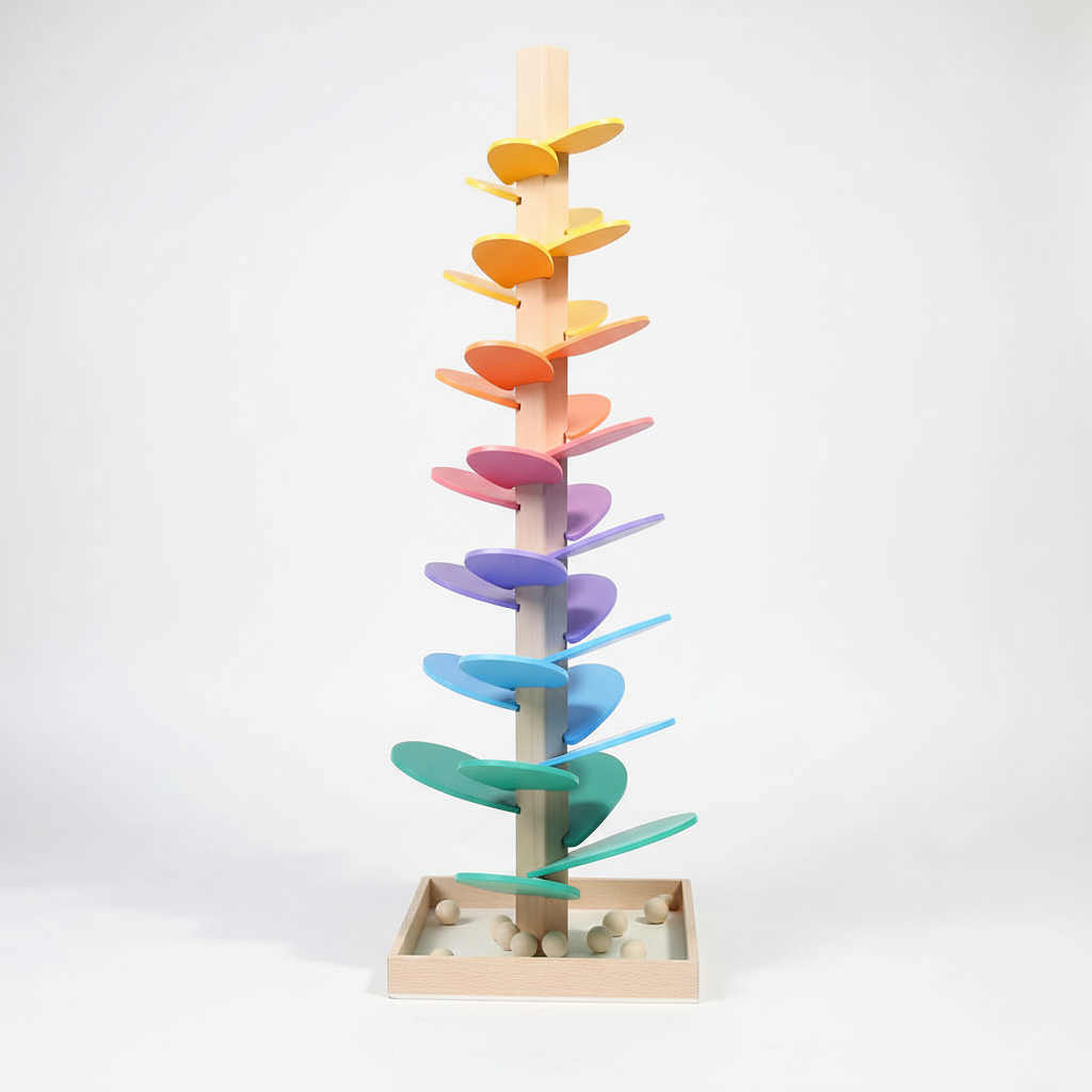 Colorful Eco-Friendly Wooden Tower Toy for Toddlers