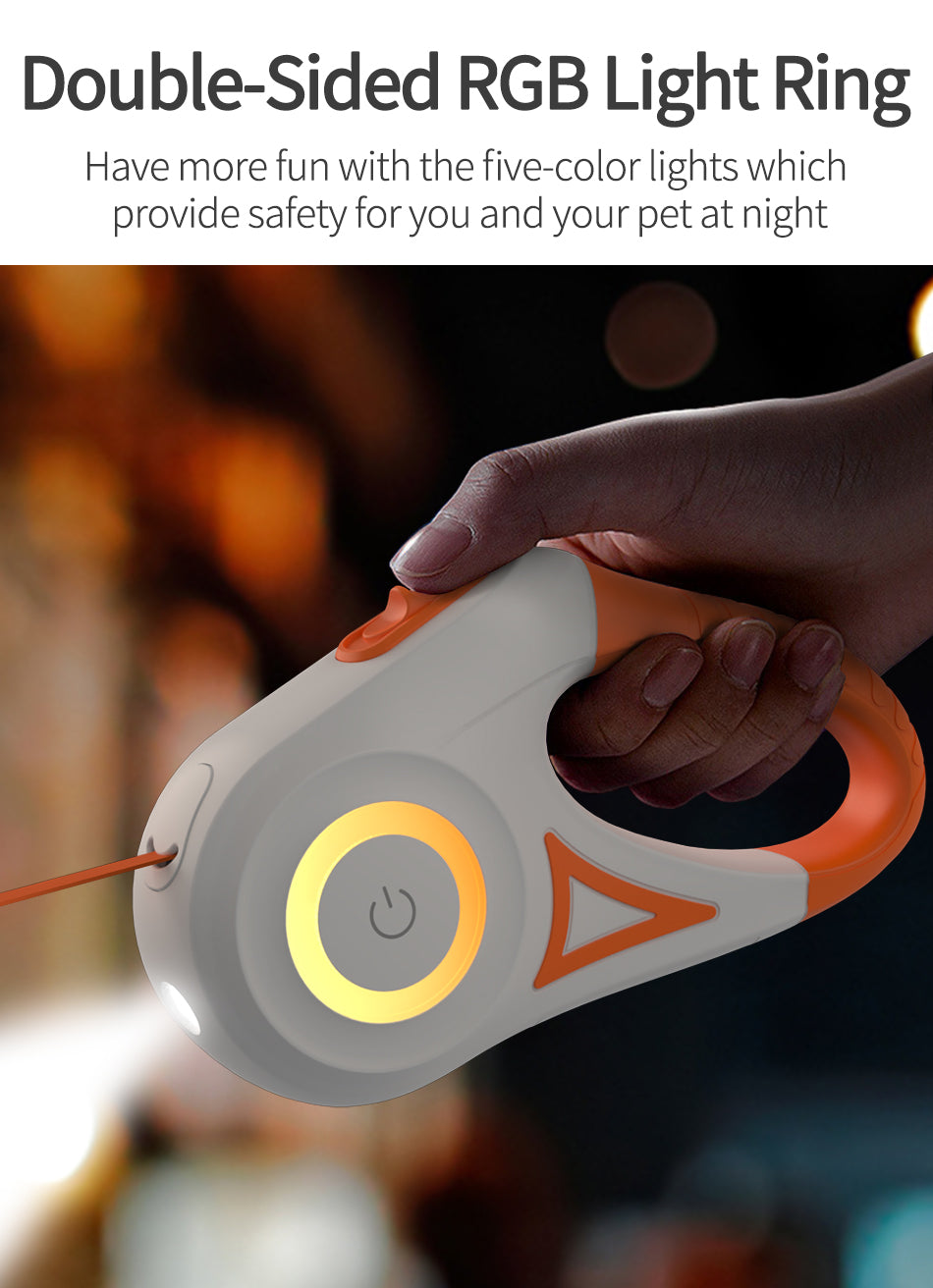 Smart Light-Up Dog Leash with Ergonomic Grip