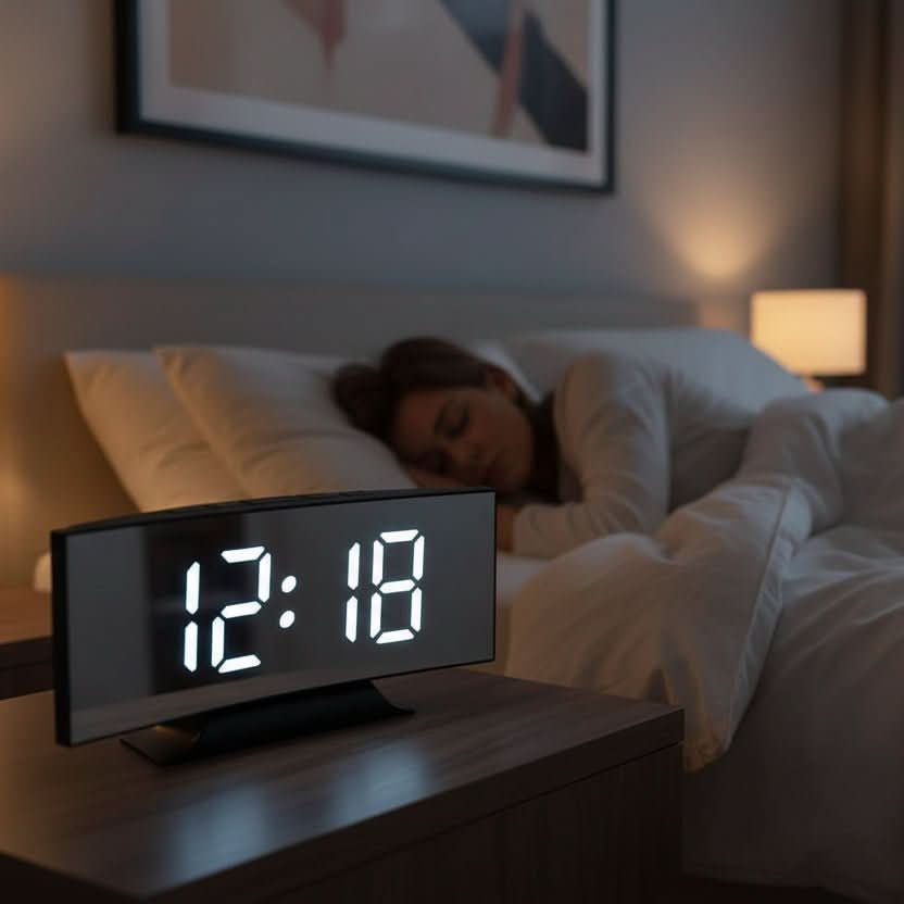 Sleek Alarm Clock with LED Display for Peaceful Mornings