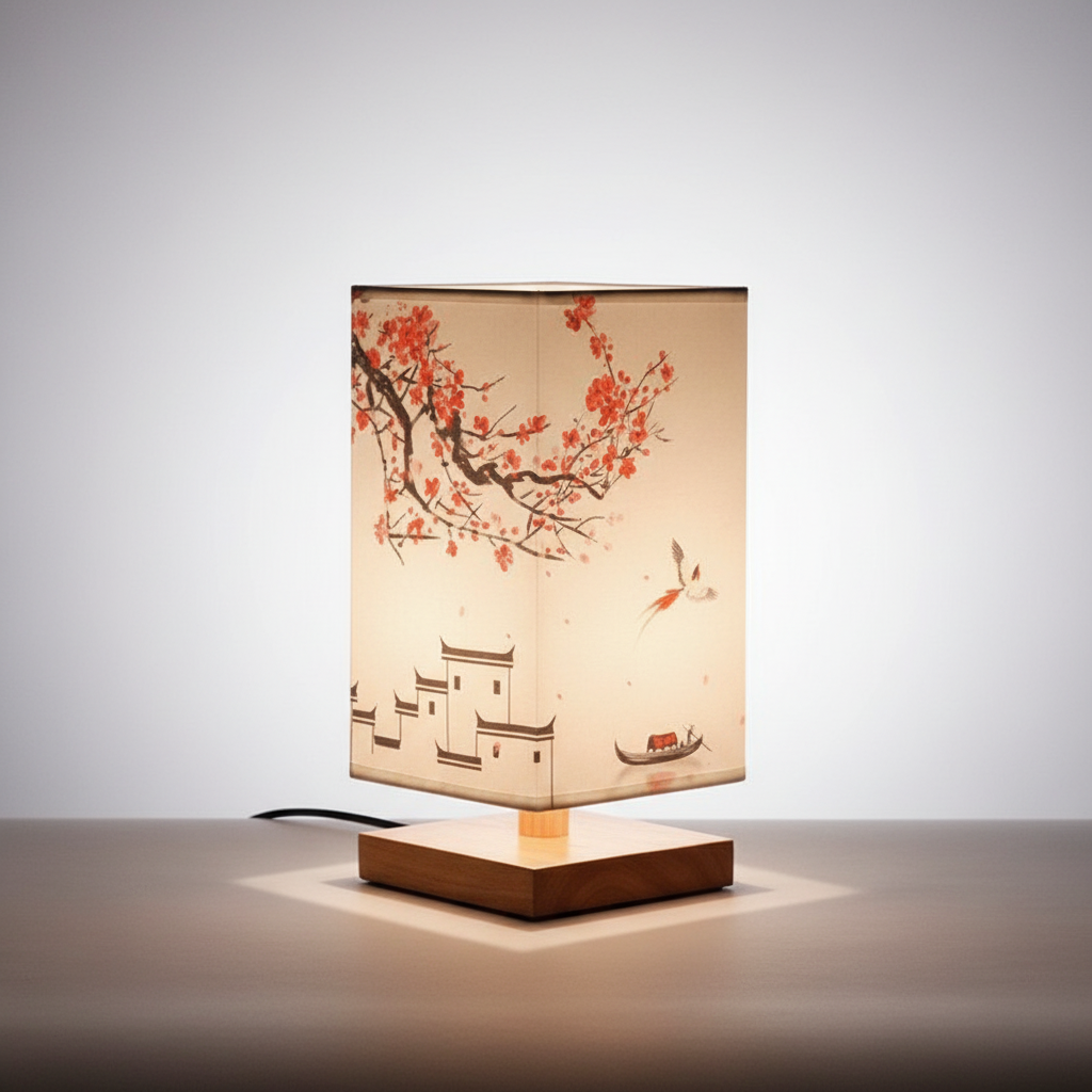 Serenity Glow | Elegant Table Lamp with Natural Elements