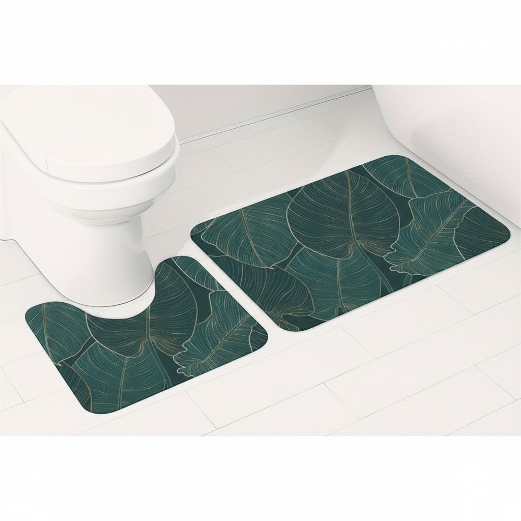 Tropical Two-Piece Bath Mat Set