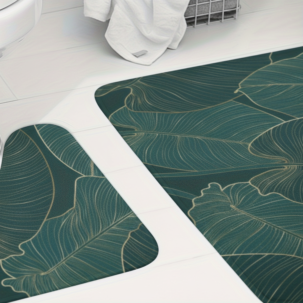Tropical Two-Piece Bath Mat Set