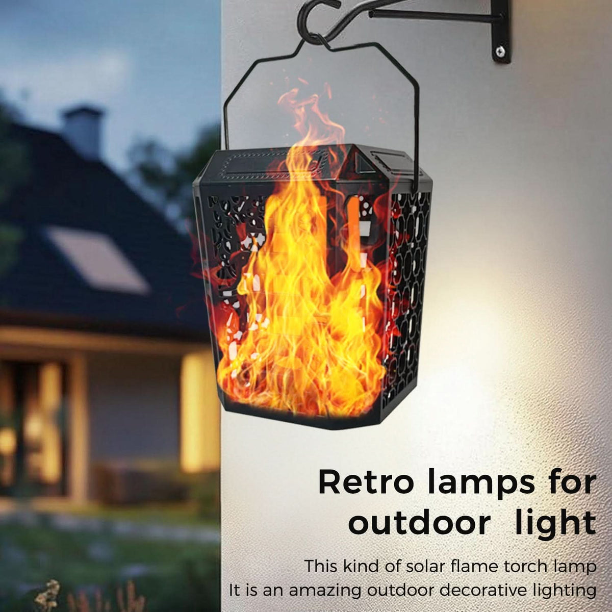SunGlow Flickering Solar Lantern for Outdoor Ambiance