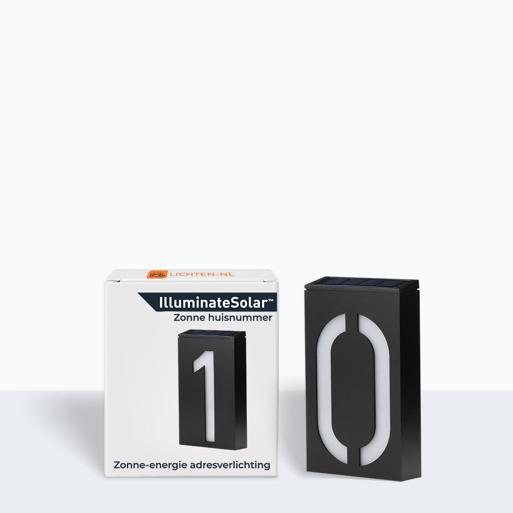 House Number Sign Powered by Solar Energy