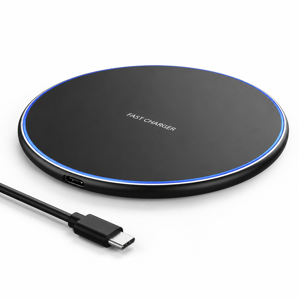 Qi-Compatible Fast-Charge Wireless Charging Pad (30W, USB-C Cable Included)