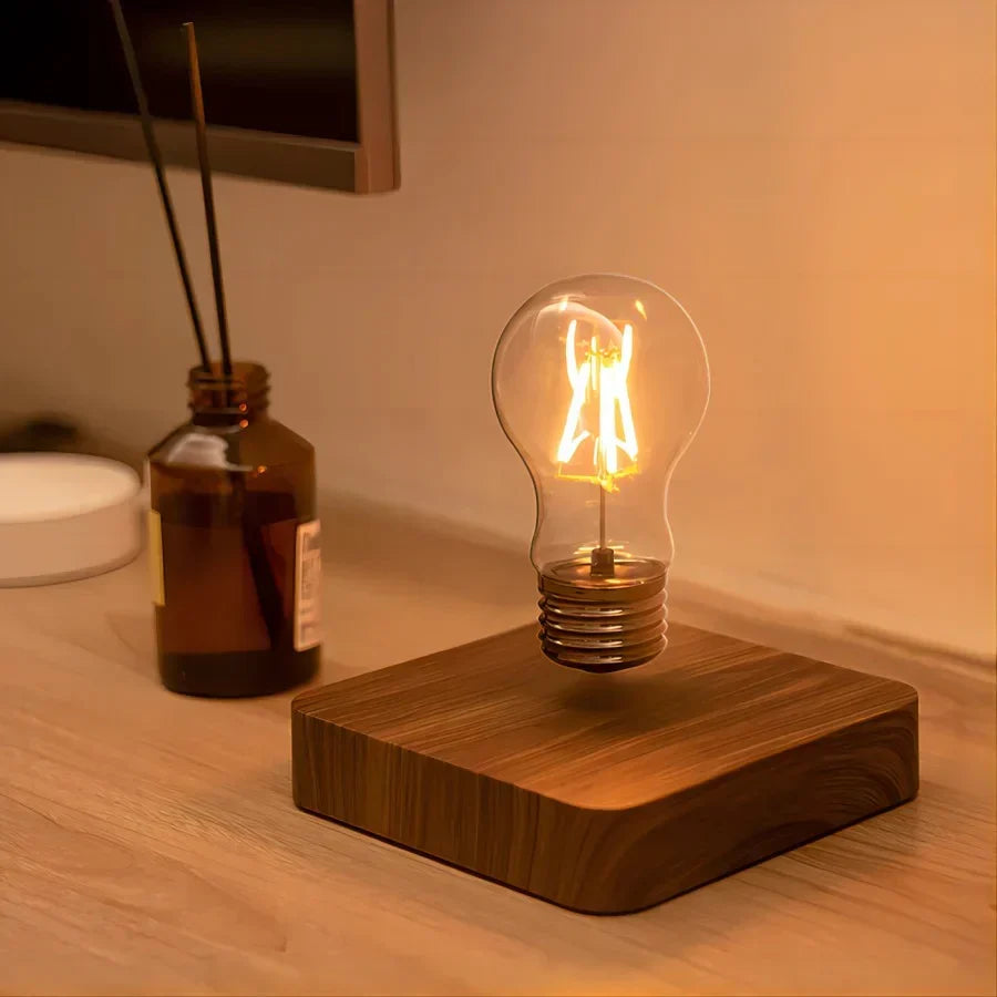 Floating LED Light Bulb with Magnetic Levitation