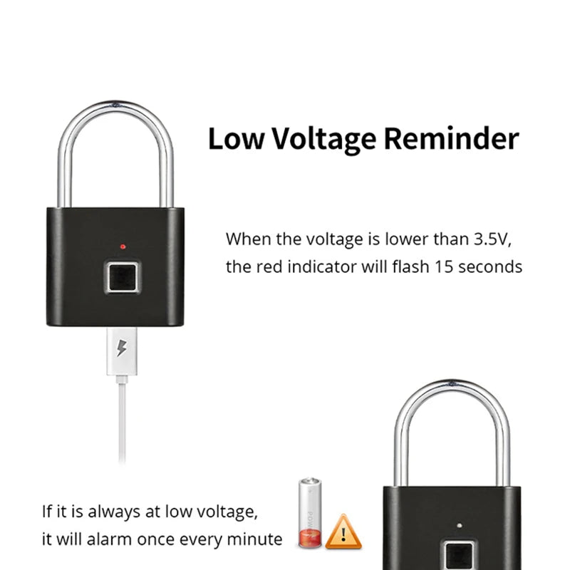 SmartSecure Biometric Lock – Keyless App-Controlled Padlock
