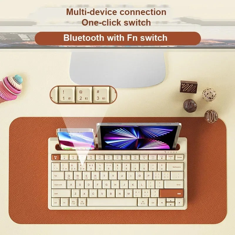 Multidevice Bluetooth Keyboard for Tablets and More