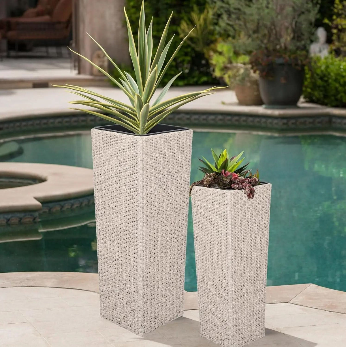 Elevate Your Outdoors with Stylish Wicker Planters