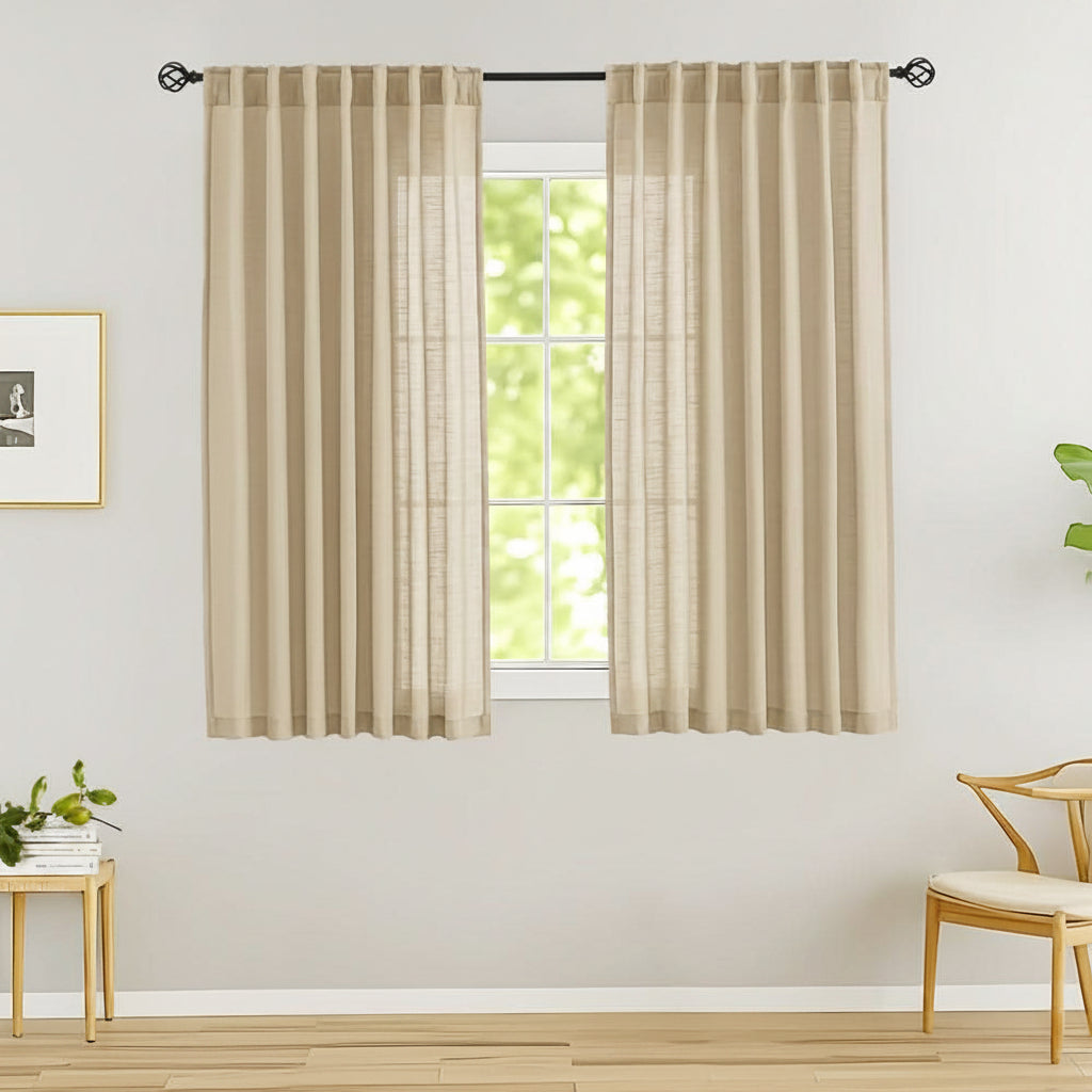 Breezy Linen Sheer Drapes for Natural Light and Privacy